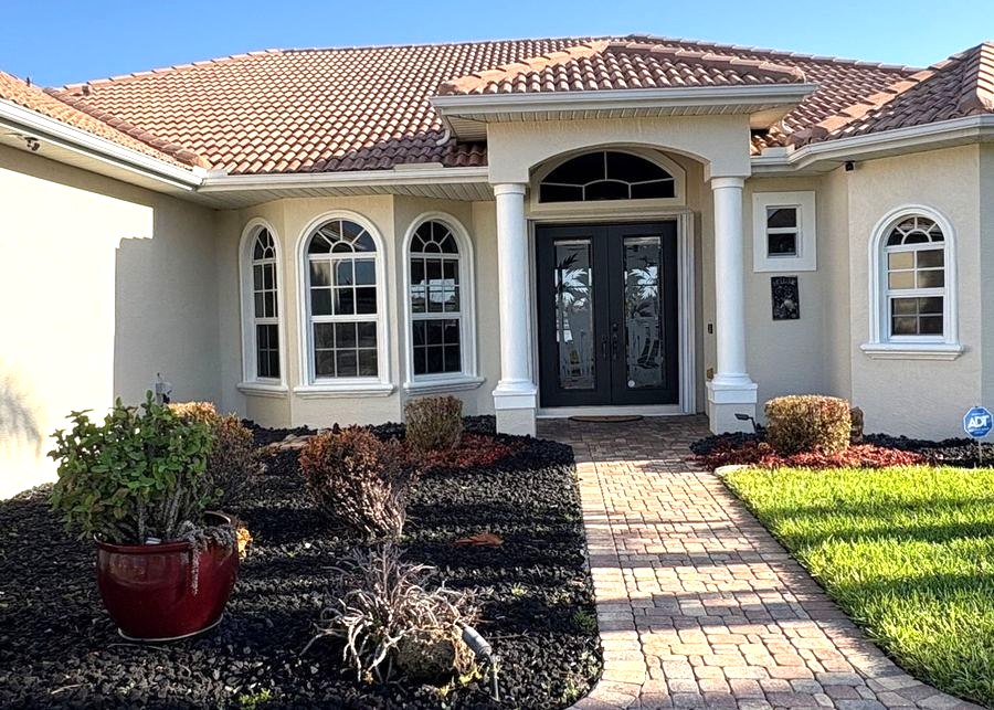 Full exterior repaint of a Southwest Florida estate home