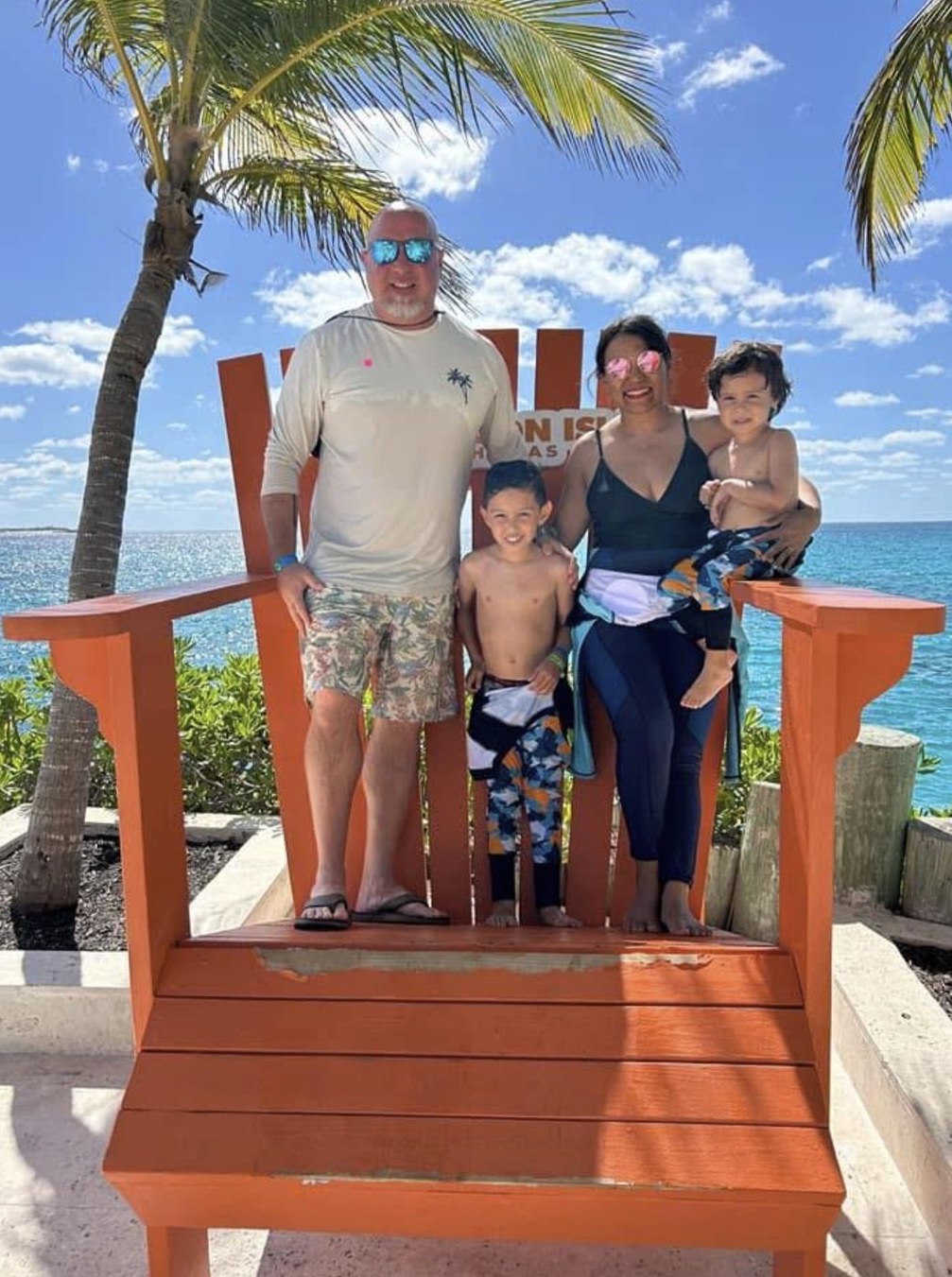 Andrew McGilly, veteran owner of Sergeant Painters, with his family in Southwest Florida