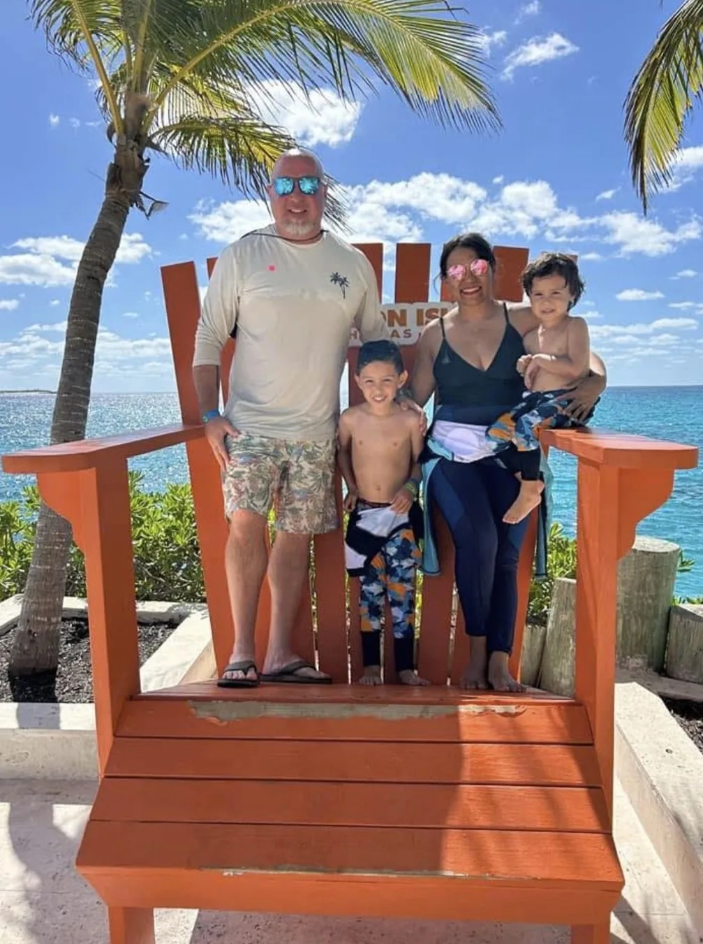 Andrew McGilly, veteran owner of Sergeant Painters, with his family in Southwest Florida