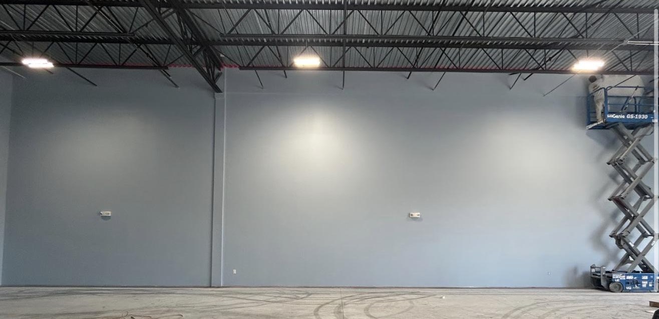 Commercial office interior with fresh paint