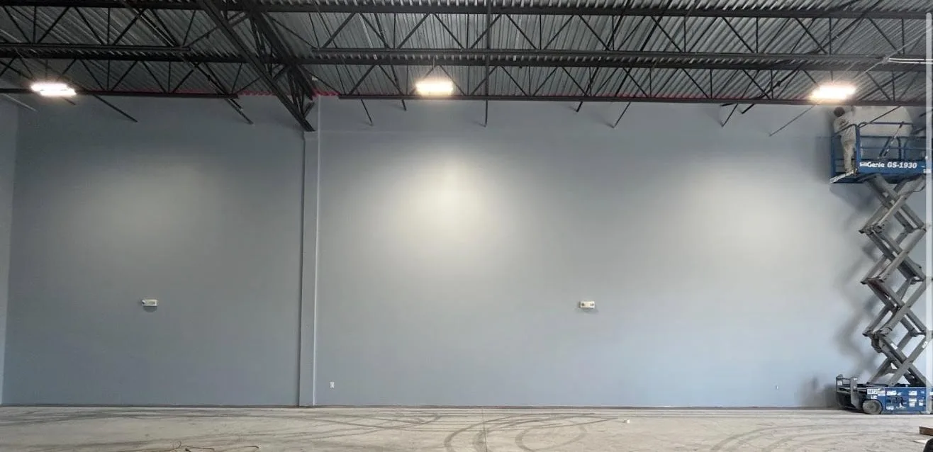 Commercial office interior with fresh paint